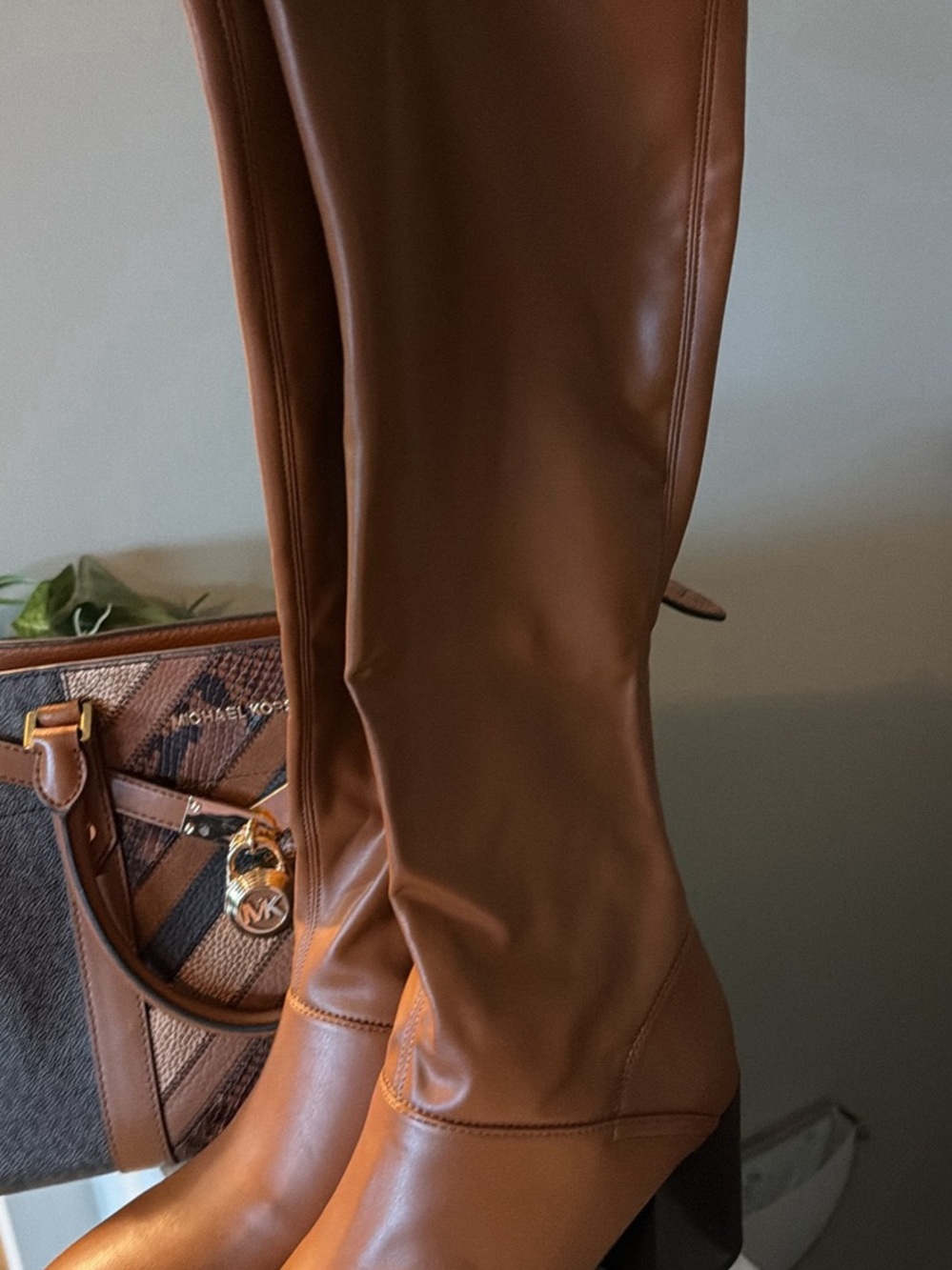 Brand New Women's FrancoSarto Brown Leather Knee-High Boots